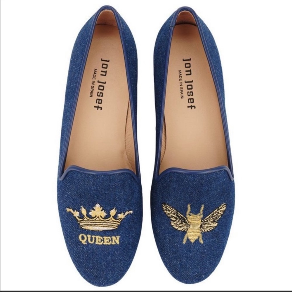 Jon Josef Queen Bee Gatsby Denim Blue Loafer Flats